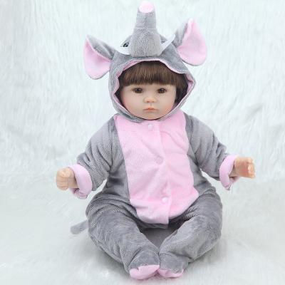 China 42cm Cheap Cute Little Girl Doll in Elephant Costume, Lifelike Reborn Doll, Realistic Baby - Doll for Best Companion Toy for Kids for sale