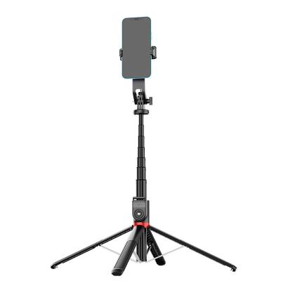 China Foldable New Model Aluminum Alloy 2.2m Foldable Selfie Stick Tripod Stand Camera Holder for sale