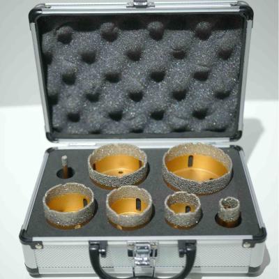 China Color Painting 7PC Vacuum Brazing Diamond Hole Saw Kit 1/4