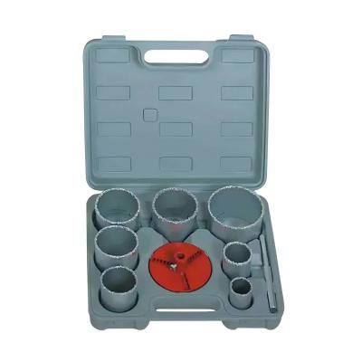 Cina 9PC Carburo di tungsteno Gritted Hole Saw Kit / Holesaw Set 2-1/4 pollici profondità di taglio in vendita