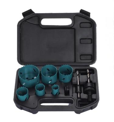 China 9PC Bi Metal Hole Saw Set 22-73mm 64-69HRC para materiales plásticos de madera Junta de yeso en venta