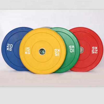 China Commercial Gym Use Colorful Fitness Color Rubber Bumper Plate for sale