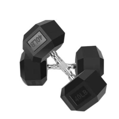 China Wholesale Price China Universal Home Gym Manufacturer 1-70 Kg 1-125 Pound Set Free Weight Hex Hex Rubber Coated Dumbbell for sale