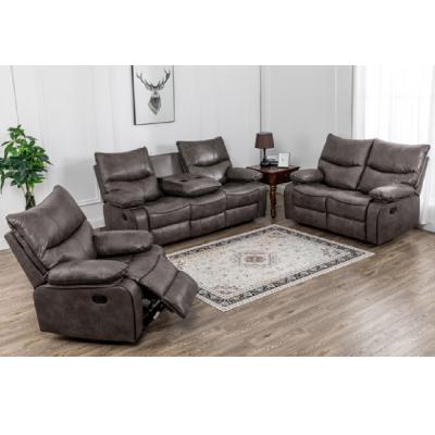 China (Other)KD Modern Adjustable Living Room Furniture Recliner Chair 1+2+3 Glider Recliner Sofa Set for sale