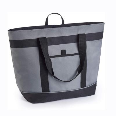 China Foldable Cooler Tote Logo Insulated Cooler Trolley Shopping Bag Lunch Carrier Oxford Cloth Shoulder Bag Manufacturer for sale