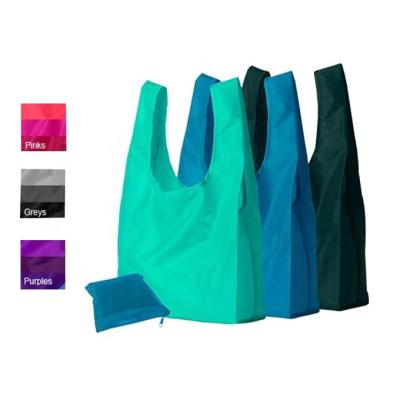 China Colorful Styles Handled Tote Travel Recycle Reusable Grocery Shopping Bags - Foldable To Save Space - Various Color for sale