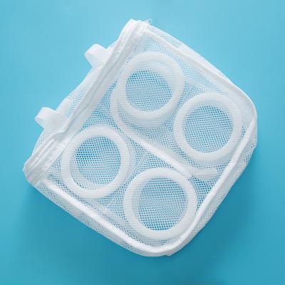 China Eco-friendly Portable Washing Machine Shoes Bag Travel Shoe Storage Bags Mesh Shoe Laundry Bag for sale