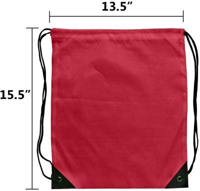 China Customized Large Size Poly Backpack Drawstring Bags Gym Nylon Waterproof Bag for sale