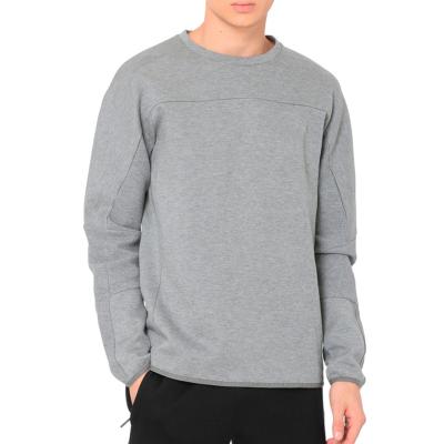 China 2021 Factory Wholesale Hot Selling Anti-wrinkle Gray Fitted Crew Neck Custom High Quality Solid Sweatshirts for sale