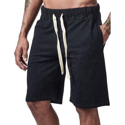 China Hot Selling Men's Style Anti-Wrinkle Loose Cotton Thongs Workout Gym Casual Drawstring Sports Shorts Fitness for sale