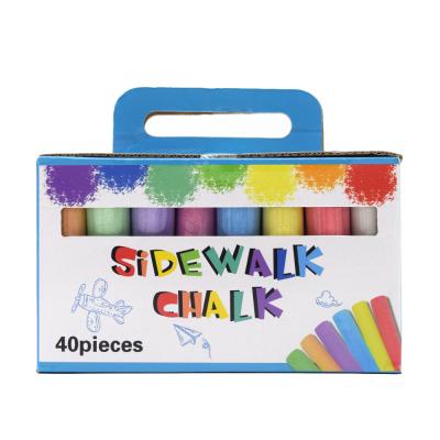 China Environmentally Friendly Custom Non-Toxic Dustless Jumbo Chalk Eco-Friendly Sidewalk Chalk for sale