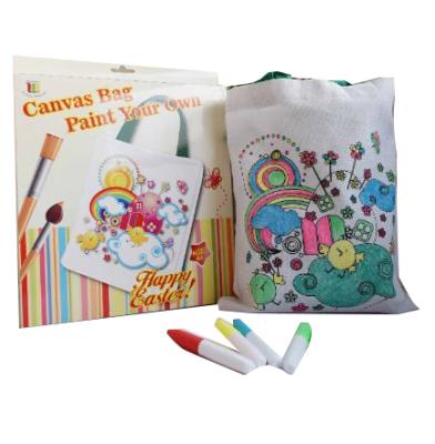 China DIY ART SETS kids diy craft coloring me painting cotton shopping bags for sale