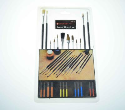 China Bristle Oils And Acrylics Artist Brushes Bristle , Kids Professional Drawing Plastic Paint Brushes for sale