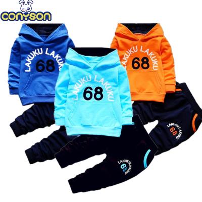 China Conyson Baby Birthday Suit Boys Tracksuits Kids Brand Anti-Static Anti-Static Sport Fits Hoodies+Pants 2pcs Tops Set for sale