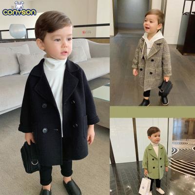 China Conyson autumn and winter lovely wool children's breathable breathable clothing long jackets Korean cotton jacket coats for sale