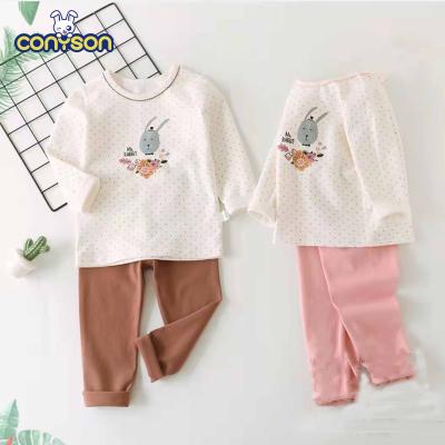 China OEM Thermal Service Cotton Conyson Terno Wholesale Hot Sale Kids Warm Sleepwear 2 Pcs Girl Cartoon Pajamas Sets for sale