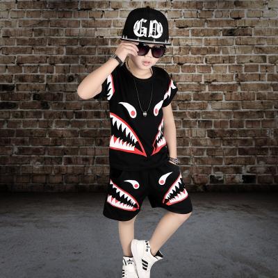 China Anti-Static Anti-Static Customize New Baby Boy Boutique Fashion Sportswear Sets Summer Children's T-shirt Shorts Twin Pcs Suit Kids Boys Set for sale