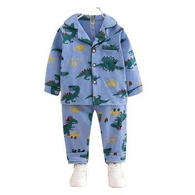 China Wholesale Breathable Casual Cotton Long Sleeve Baby Boy Pajamas Kids Pajamas for sale