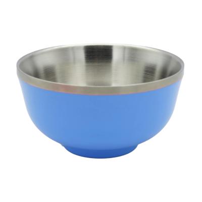 China Hongtai Sustainable Newcomer Round Stainless Steel Food Bowl Double Wall Vacuum Insulated Food Tumbler Food Salad Mixing Bowl for sale