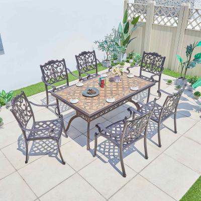 China Modern Dining Die Casting Aluminum Chair Factory Made Modern Aluminum Chair Garden for sale