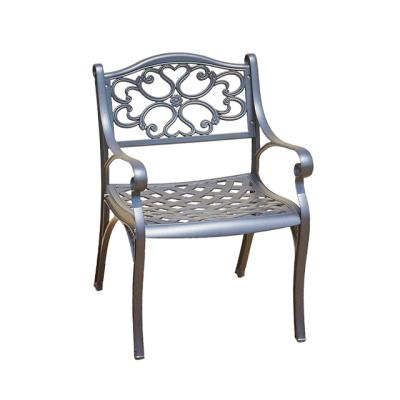 China Best Selling Modern Aluminum Metal Garden Chair Aluminum High Back Dining Chair for sale