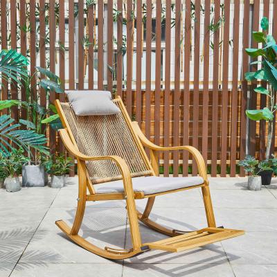 China Classic Factory Directly Sell Modern Lazy Style Rattan Lounger Rocking Lounge Chair for sale