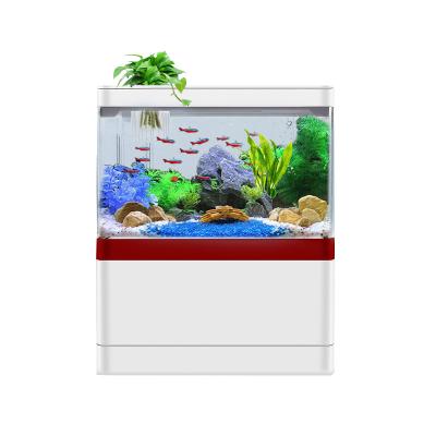 China Sustainable Fashionable Small Square Aquariums For Fish Plants And Shrimp Acrylic Aquariums for sale