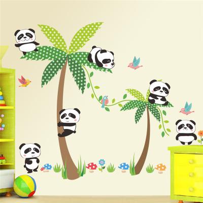 China Lovely New Design Recycled Giant Pandas Removable Wall Decal For Room for sale