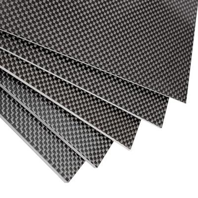 China Eco-friendly 200X300X0.5MM 1.0MM 1.5MM 2.0MM 2.5MM 3.0MM 4.0MM 5.0MM 6.0MM Carbon Fiber Sheet 100% 3K Carbon Fiber Laminate Plate for sale