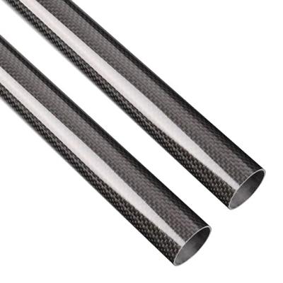 China Eco-friendly 330mm 20mm x 22mm x 330mm Carbon Fiber Tubes Glossy Surface 3K Roll Wrapped 100% Pure for Quadcopter Multicopter for sale