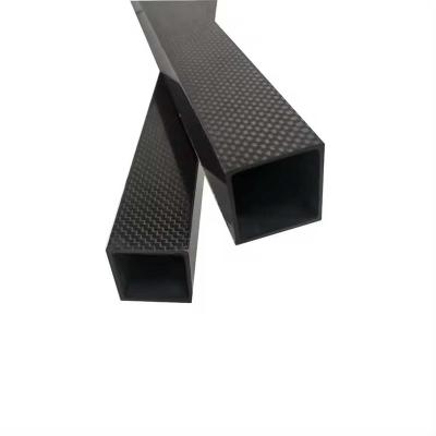 China Eco-friendly 2024 3K Carbon Fiber Square Tube Customized Carbon Fiber Tube for sale