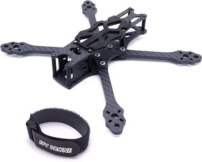 China Eco-friendly FPV Brushed Drone Frame HD/Analog 6S Freestyle FPV Racing Drone Screen Printing 218mm Wheelbase Carbon Fiber 5 inch 6mm Arm for sale