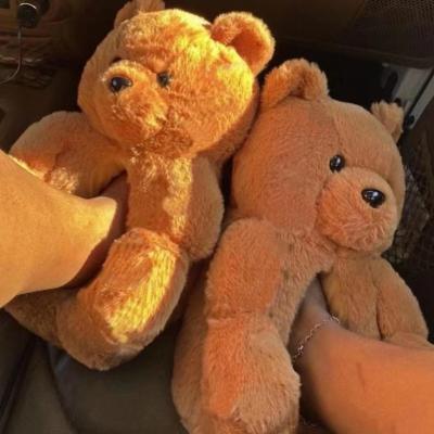 China 2021 Fashion Trend Cheap Bulk Plush Toy Bear Women's Plush Toy Teddy Bear Indoor Slippers For Women Girls for sale