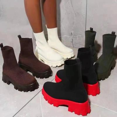 China New 2021 Martenboots Women Trade Ladies Shoes Ankle Boots Joker Large Size Show Drop Slightly BT7765 for sale