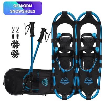 China Camper hiking plastic camping snow winter sports product anti-skid aluminum snowshoes FUNWINTER SNOWSHOES 30inch snowshoes OEM/ODM all terrain snowshoe for sale