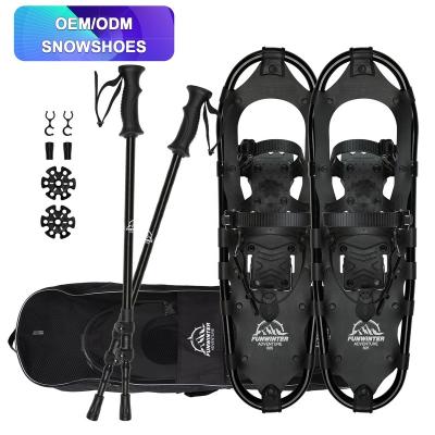 China Camper Hiking Snowshoes FUNWINTER OEM/ODM 25 Inch Anti-Skid Aluminum All Terrain Aluminum Snow Shoes Camping Winter Sports Products for sale