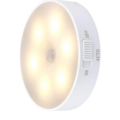 China Modern ligero del gabinete usb de movimiento de sensor rechargeable led motion sensor night light ROUND for sale