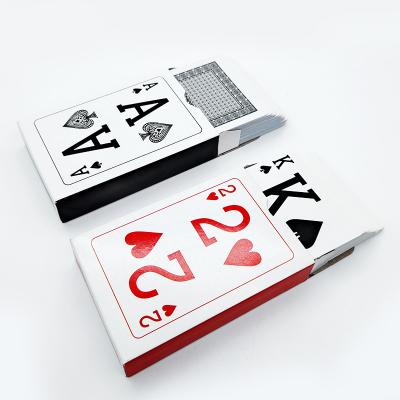 China Art Paper Old People's Game Vision Low Extra Large 2 Deck Numbers Playing Cards Pack for sale