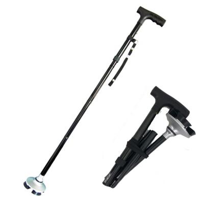 China Bengala Gehstock Folding Cane Free Standing Adjustable Walking Heavy Duty Walking Sticks With Travel Bag for sale