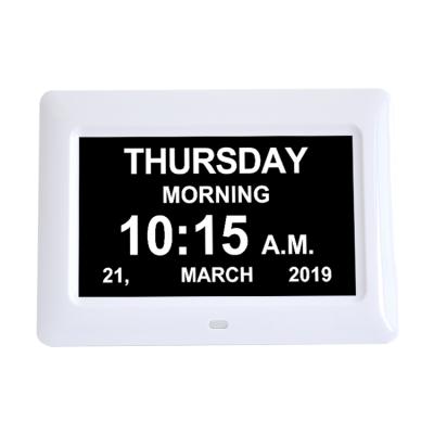 China 2021 New Arrival Health Care Supply 8 Inch Clock Memory Loss Nursing Clock For Alzheimers for sale