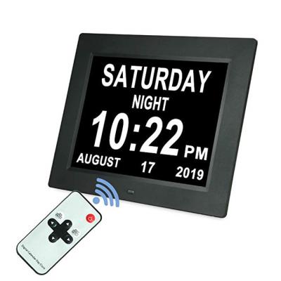 China Date Day/Night Time Reminder Digital Calendar Clock 9 Inch Big Letter Digital Calendar Alarm Day Clock for Memory Loss Seniors for sale