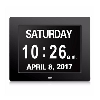 China Calendars Alarms Dementia Clock Large Display Digital Calendar Day Clock For Vision Impaired Memory Loss Elderly for sale