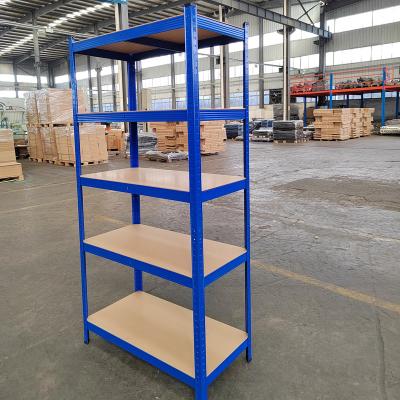 China Heavy Duty Corrosion Protection Boltless Adjustable Metal Frame Garage Shelving 5 Layer Storage Shelf Rack for sale