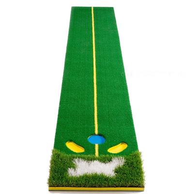 China 3M Golf Putting Mat Green Indoor And Outdoor Backyard For All Golfer Portable Golf Practice 3M*48CM for sale