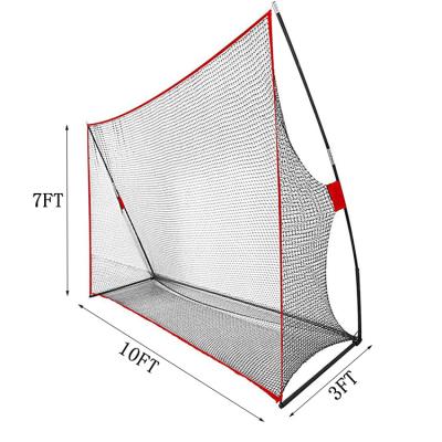 China 3M*2.14M Portable HOT Nylon Golf Practice Hitting Swing Nylon Net for Indoor Outdoor Detachable Golf Cage Training Aid with Carry Bag for sale