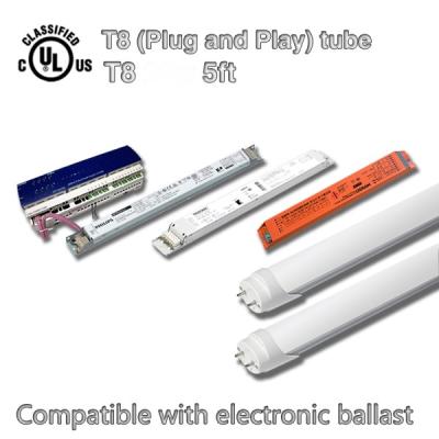 China T8 5ft SMD LED Tube Light 6000K Cool White , G13 Led Tube Light Bulb for sale