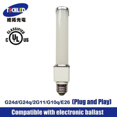 China 7W 2 Pin / 4 Pin G24 Led Lamp PL Light Bulb With 3000k Warm White for sale