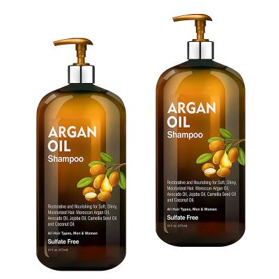 China Color-Protecting Custom Dandruff Keratin Natural Organic Moroccan Argan Oil Shampoo for sale