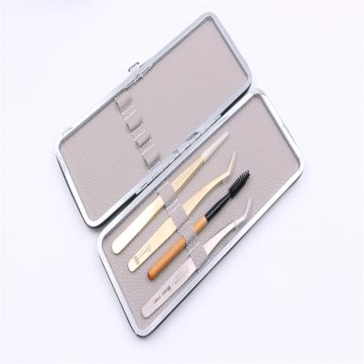 China Custom Mink Eyelash Extension Curved Tweezers Set of Tweezers for sale