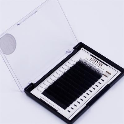 China 0.03 Individual Volume Single Eyelash Extension Natural Soft Deep Black Luxey Eyelash Extensions for sale